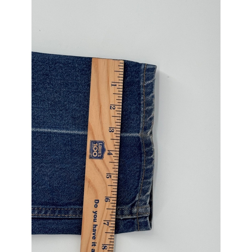 Vintage Levi's 550 Y2K 31x32 90s Red‎ Batwing USA Relaxed Fit Jeans Blue Mens - Picture 12 of 14